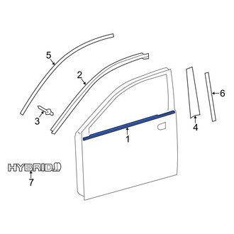 Toyota OE - Front Left Door Belt Molding