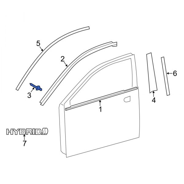 Door Reveal Molding Rivet