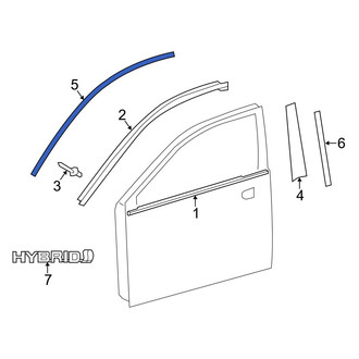 Toyota OE - Front Left Upper Black Out Tape
