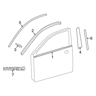 Toyota OE - Front Door - Exterior Trim