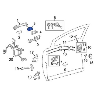 Toyota OE - Rear Outer Exterior Door Handle Cover