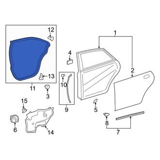 Toyota OE - Rear Right Outer Door Seal