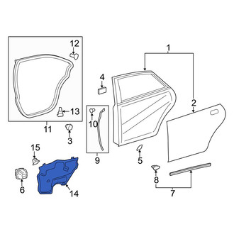 Toyota OE - Rear Right Door Water Deflector