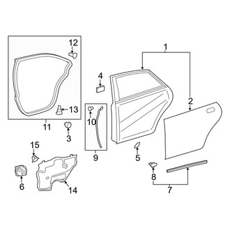 Toyota OE - Rear Door - Door & Components