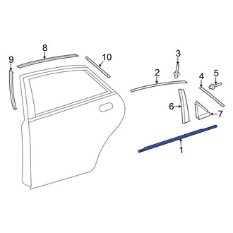 Toyota OE - Rear Right Door Belt Molding