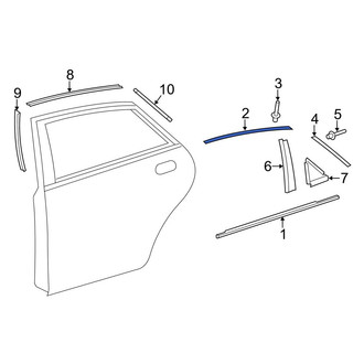 Toyota OE - Rear Left Upper Door Reveal Molding