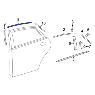 Toyota OE - Rear Center Left Black Out Tape