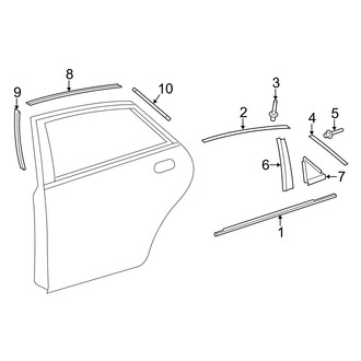 Toyota OE - Rear Door - Exterior Trim