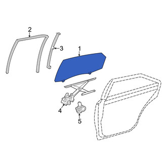 Toyota OE - Front Left Door Glass