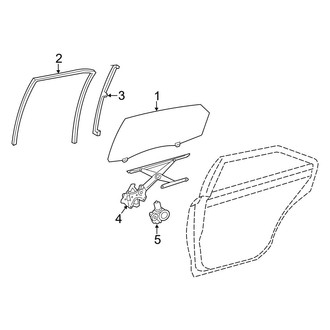 Toyota OE - Rear Door - Glass & Hardware