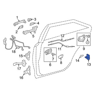 Toyota OE - Front Door Lock Striker Plate