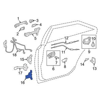 Toyota OE - Rear Left Lower Door Hinge