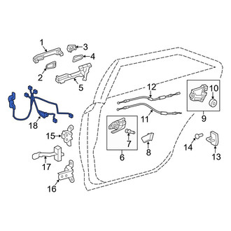 Toyota OE - Front Left Lower Door Wiring Harness