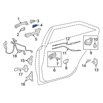 Toyota OE - Rear Exterior Door Handle Pad