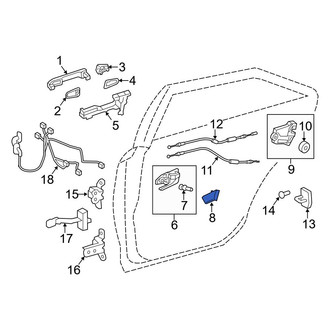Toyota OE - Rear Left Interior Door Handle Screw Cap