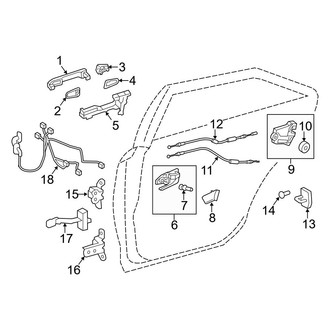 Toyota OE - Rear Door - Lock & Hardware