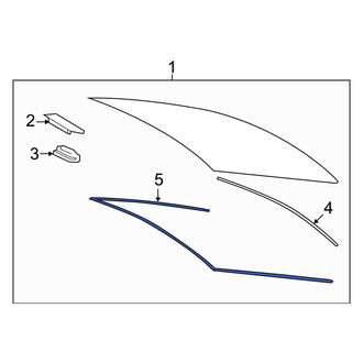 Toyota OE - Rear Back Glass Reveal Molding