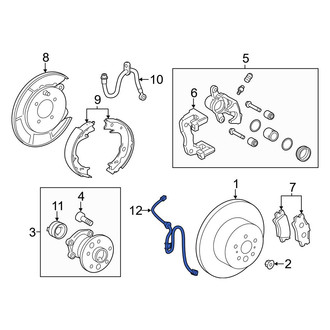 Toyota OE - Rear Right ABS Wheel Speed Sensor Wiring Harness