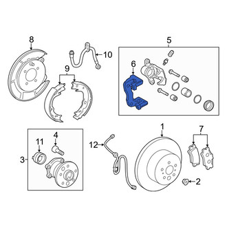 Toyota OE - Rear Left Disc Brake Caliper Bracket