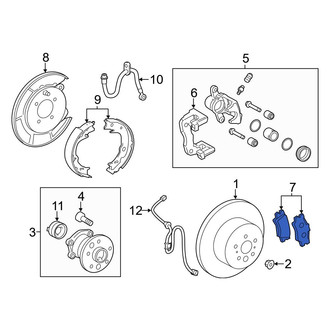 Toyota OE - Rear Disc Brake Pad Set