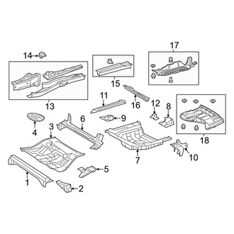 Toyota OE - Rear Body & Floor - Floor & Rails