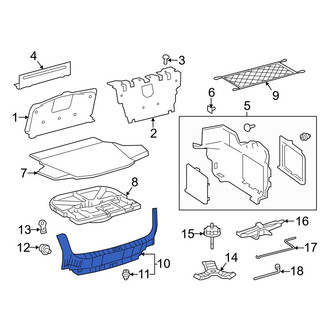 Toyota OE - Rear Trunk Trim Scuff Plate