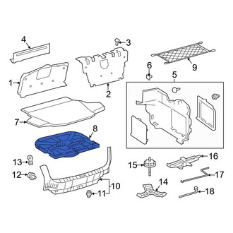 Toyota OE - Rear Trunk Floor Storage Box