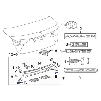 Toyota OE - Deck Lid Finish Panel Cap