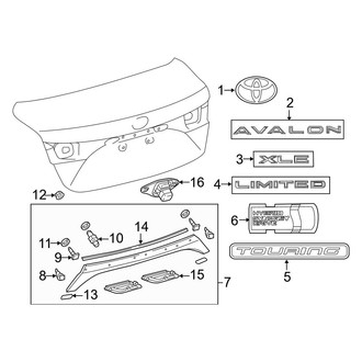 Toyota OE - Trunk Lid - Exterior Trim
