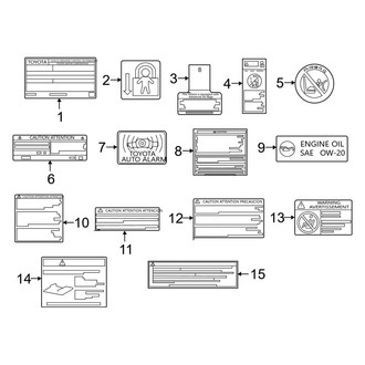 Toyota OE - Information Labels - Labels