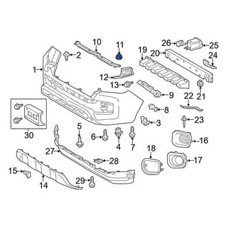 Toyota OE - Bumper Cover Support Rail Nut