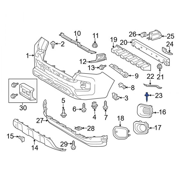 Bumper Impact Bar Rivet