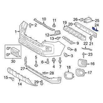 Toyota OE - Front Upper Bumper Cover Reinforcement Beam Bracket