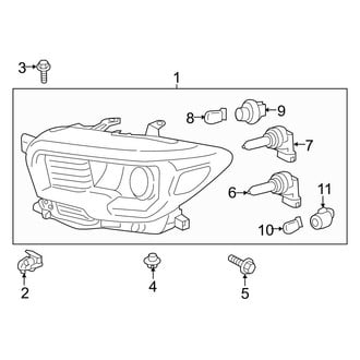 Toyota OE - Front Lamps - Headlamp Components (Halogen)