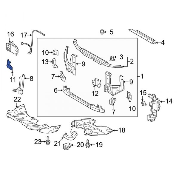 Radiator Support Panel Reinforcement