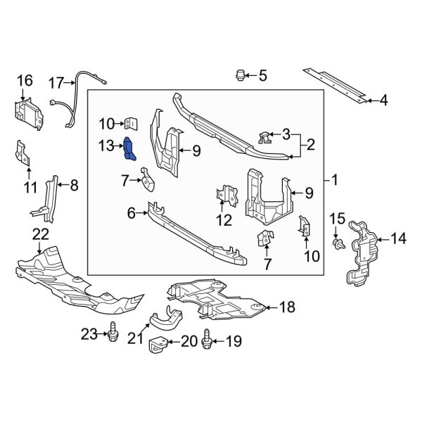 Radiator Support Side Panel Bracket