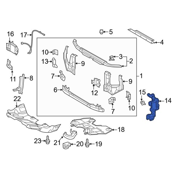 Radiator Support Air Deflector