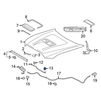 Toyota OE - Hood Prop Rod Retainer