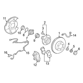 Toyota OE - Front Suspension - Brake Components (Limited / SR / SR5 / TRD Off-Road / TRD Sport 4WD)