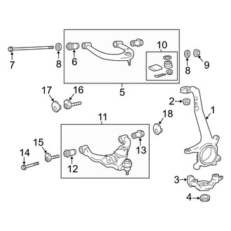 Toyota OE - Front Suspension - Suspension Components (4WD)