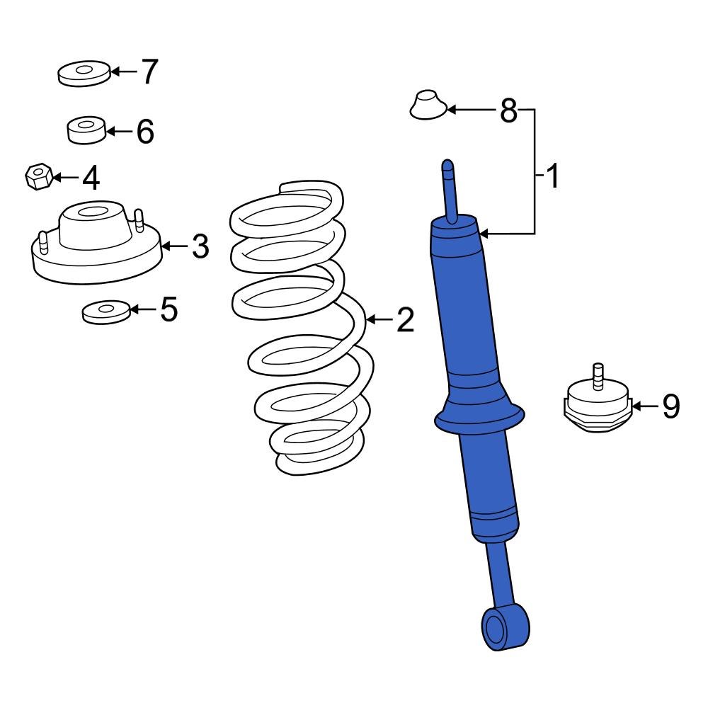 Toyota OE 485108Z253 - Front Suspension Shock Absorber