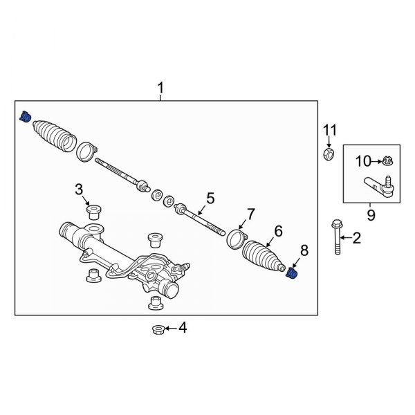 Rack and Pinion Bellows Clamp