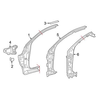 Toyota OE - Cab - Hinge Pillar (Limited / SR / SR5 / TRD Off-Road / TRD Pro / TRD Sport Double Cab)