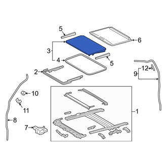 Toyota OE - Sunroof Glass