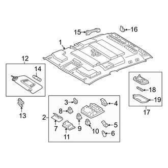 Toyota OE - Cab - Interior Trim (Headliner & Components, W/O Sunroof), (Double Cab)