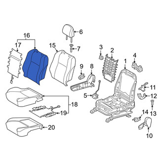 Toyota OE - Front Right Seat Back Cushion Cover