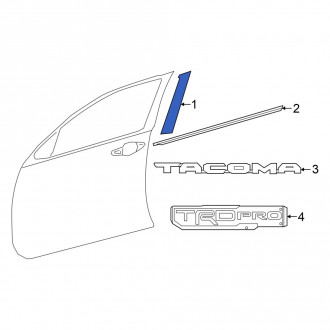 Toyota OE 7592104010 - Front Right Black Out Tape