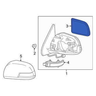 Toyota OE - Front Left Door Mirror Glass