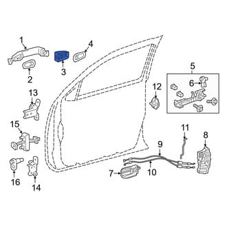 Toyota OE - Rear Exterior Door Handle Cover