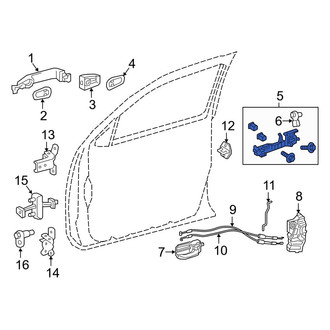 Toyota OE - Front Left Exterior Door Handle Base